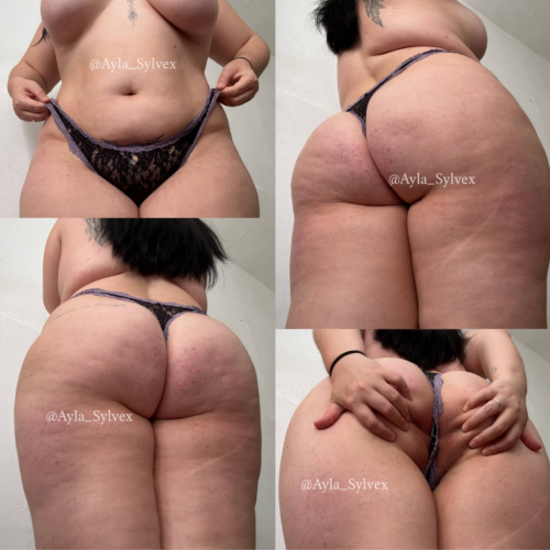Tanguita de encaje negro y morado con lacito